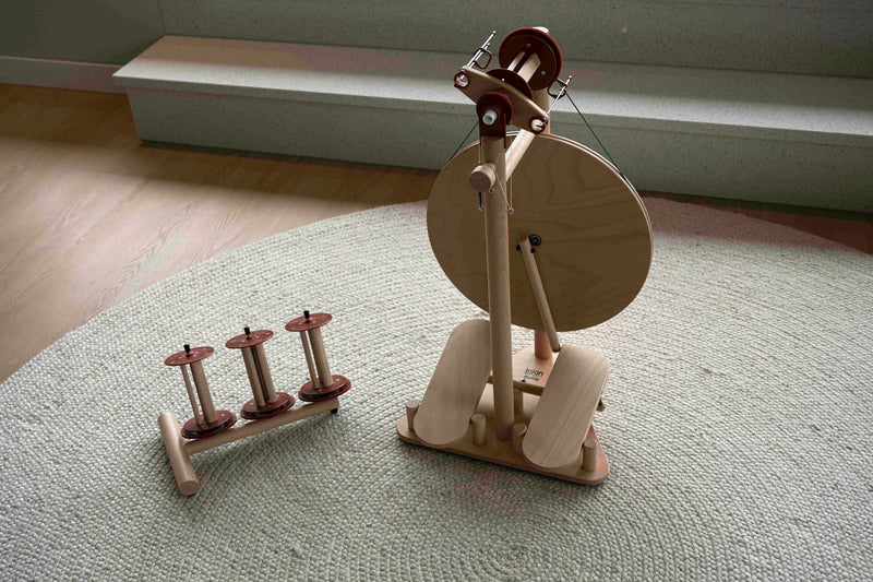 Load image into Gallery viewer, Lojan Buddy Double Treadle Spinning Wheel
