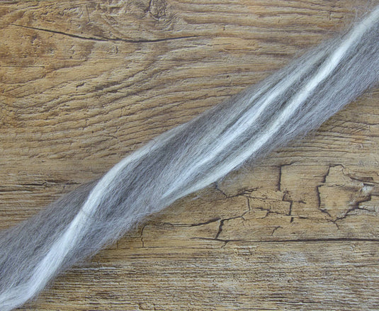 Grey Shetland Wool/Tussah Silk Blend